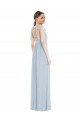 Long Sea Glass Sleeveless A-Line Low Back Semi Formal Evening Dress / Bridesmaid Dress Leeds