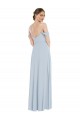 Long Sea Glass Flounce Sleeves A-Line Semi Formal Evening Dress / Bridesmaid Dress Leeds