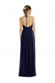 Long Dark Navy Sleeveless A-Line Open Back Semi Formal Evening Dress / Bridesmaid Dress Leeds