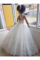 Long Ivory Sleeveless Ball Gown Keyhole Back Flower Girl Dress Leeds