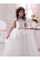 Long Ivory Sleeveless Ball Gown Flower Girl Dresses Leeds