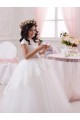 Long Ivory Sleeveless Ball Gown Flower Girl Dresses Leeds