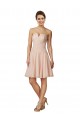 Knee Length Pink Sleeveless A-Line Bridesmaid Dress Leeds