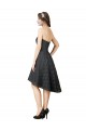 Knee Length Slate Grey Sleeveless A-Line High Low Bridesmaid Dress Leeds