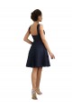 Knee Length Dark Navy Sleeveless A-Line Bridesmaid Dresses Leeds