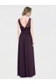 Long Grape Sleeveless A-Line V-Back Bridesmaid Dress / Evening Dress Leeds