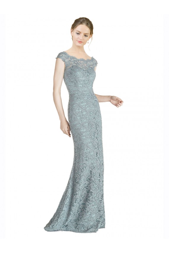 Long Cap Sleeves Mermaid Prom Dress / Bridesmaid Dress Leeds