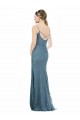 Long Sleeveless Sheath Open Back Lace Bridesmaid Dress Leeds