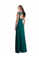 Long Hunter Sleeveless A-Line Open Back Bridesmaid Dress Leeds