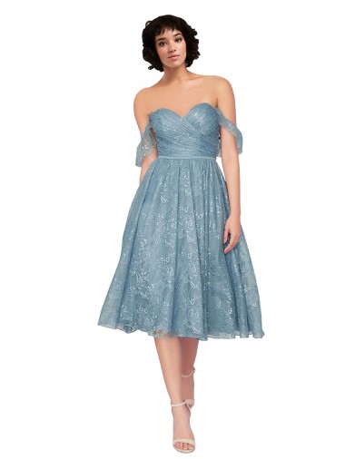 Knee Length Sleeveless A-Line Keyhole Back Bridesmaid Dress Leeds