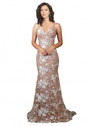 Sweep Train Champagne Sleeveless Mermaid Open Back Wedding Dress Leeds