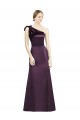 Long Grape Sleeveless Mermaid Satin Bridesmaid Dress Leeds