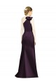 Long Grape Sleeveless Mermaid Satin Bridesmaid Dress Leeds