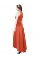 Spice Red Sleeveless A-Line High Low Bridesmaid Dress Leeds