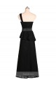 Long Black Sleeveless Mermaid Satin Bridesmaid Dress Leeds