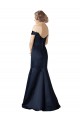 Long Dark Navy Cap Sleeves Mermaid Prom Dress / Bridesmaid Dress Leeds