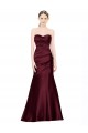 Long Burgundy Sleeveless Mermaid Low Back Formal Evening Gown / Prom Dress / Bridesmaid Dress Leeds