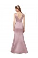 Long Burgundy Sleeveless Sheath V-Back Formal Evening Gown / Prom Dress / Bridesmaid Dress Leeds