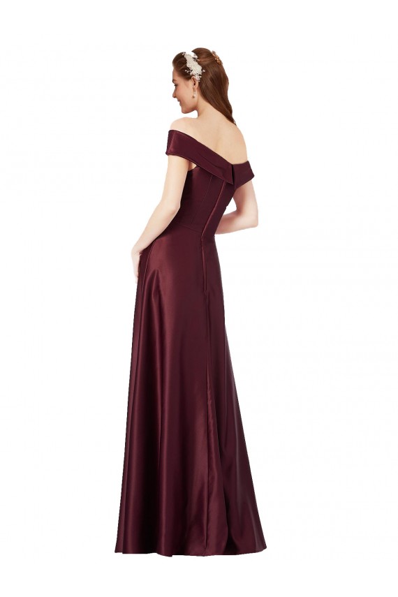 Long Burgundy Gold Cap Sleeves A-Line Black Tie Evening Gown / Prom Dress / Bridesmaid Dress Leeds