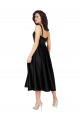 Knee Length Black Sleeveless A-Line Prom Dress / Bridesmaid Dress Leeds