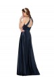 Long Dark Navy Sleeveless A-Line Keyhole Back Formal Evening Gown / Prom Dress / Bridesmaid Dress Leeds