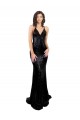 Long Black Sleeveless Mermaid Open Back Black Tie Evening Gown / Prom Dress / Bridesmaid Dress Leeds
