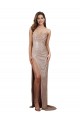 Long Champagne Sleeveless Mermaid Low Back Formal Evening Gown / Prom Dress / Bridesmaid Dress Leeds