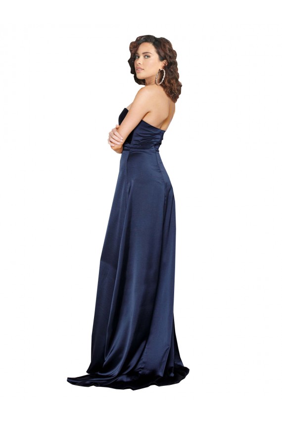 Long Sapphire Sleeveless A-Line Low Back Formal Evening Gown / Prom Dress / Bridesmaid Dress Leeds
