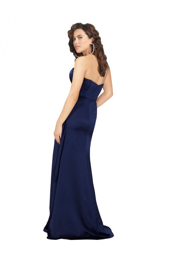Long Sapphire Sleeveless A-Line Formal Evening Gown / Prom Dress / Bridesmaid Dress Leeds