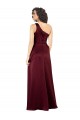 Long Burgundy Sleeveless A-Line Silk like Satin Formal Evening Gown / Prom Dress / Bridesmaid Dress Leeds