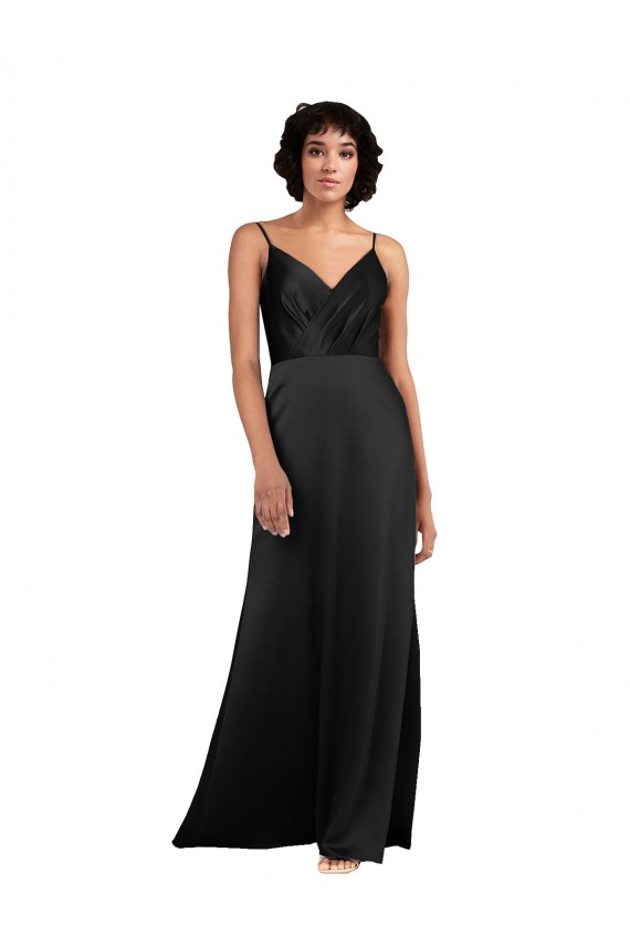Long Black Sleeveless Column Formal Evening Gown / Prom Dress / Bridesmaid Dress Leeds