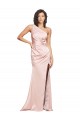 Long Pink Sleeveless Sheath Low Back High Slit Formal Evening Gown / Prom Dress / Bridesmaid Dress Leeds