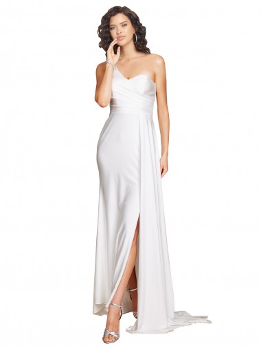 Long White Sleeveless A-Line Wedding Dress Leeds