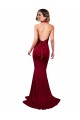 Long Burgundy Sleeveless Mermaid Open Back Spandex Formal Evening Gown / Prom Dress / Bridesmaid Dress Leeds
