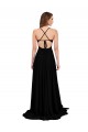 Long Black Sleeveless A-Line Open Back Black Tie Evening Gown / Prom Dress / Bridesmaid Dress Leeds