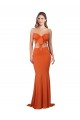 Long Orange Sleeveless Mermaid Formal Evening Gown / Prom Dress / Bridesmaid Dress Leeds
