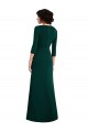 Long Dark Green Long Sleeves Trumpet V-Back Formal Evening Gown / Prom Dress / Bridesmaid Dress Leeds