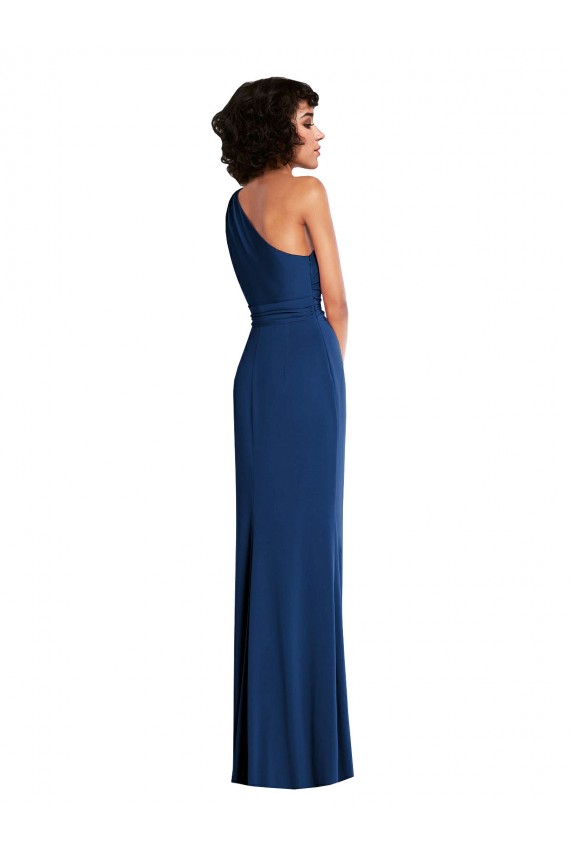 Long Royal Blue Sleeveless Sheath Semi Formal Evening Dress / Prom Dress / Bridesmaid Dress Leeds