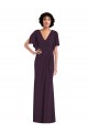 Long Grape Split Sleeves Sheath Formal Evening Gown / Prom Dress / Bridesmaid Dress Leeds