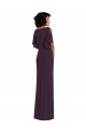 Long Grape Split Sleeves Sheath Formal Evening Gown / Prom Dress / Bridesmaid Dress Leeds