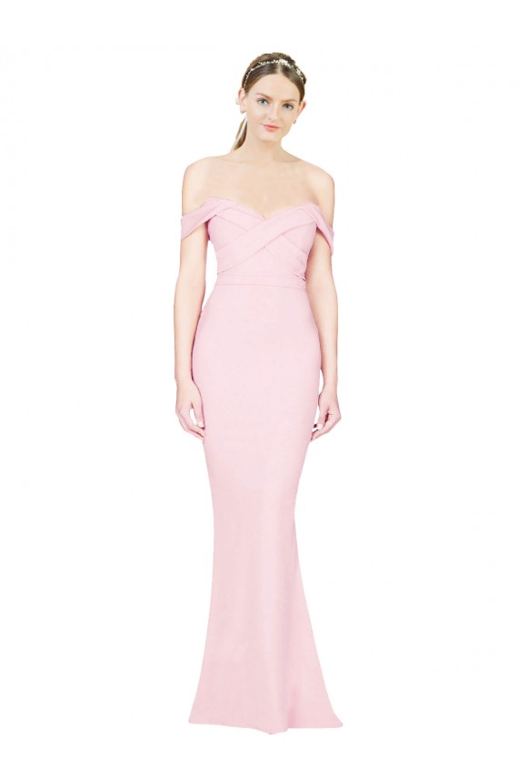 Long Pink Sleeveless A-Line Low Back Formal Evening Gown / Prom Dress / Bridesmaid Dress Leeds