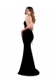 Long Black Sleeveless Mermaid Open Back Stretch Crepe Formal Dress / Bridesmaid Dress Leeds