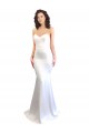 Long White Sleeveless Mermaid Low Back Formal Evening Gown / Prom Dress / Bridesmaid Dress Leeds