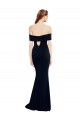 Long Dark Navy Sleeveless Mermaid Keyhole Back Formal Dress / Bridesmaid Dress Leeds