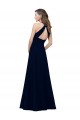 Long Dusty Pink Sleeveless A-Line Keyhole Back Prom Dress / Bridesmaid Dress Leeds