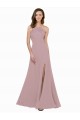 Long Dusty Pink Sleeveless A-Line Keyhole Back Prom Dress / Bridesmaid Dress Leeds