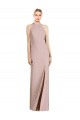Long Dusty Pink Sleeveless Trumpet Open Back Semi Formal Evening Dress / Bridesmaid Dress Leeds