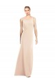 Long Nude Sleeveless Trumpet Open Back Semi Formal Evening Dress / Prom Dress / Bridesmaid Dress Leeds