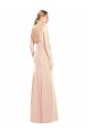 Long Nude Sleeveless Trumpet Open Back Semi Formal Evening Dress / Prom Dress / Bridesmaid Dress Leeds