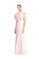 Long Pink Cap Sleeves Trumpet Open Back Formal Dress / Bridesmaid Dress Leeds